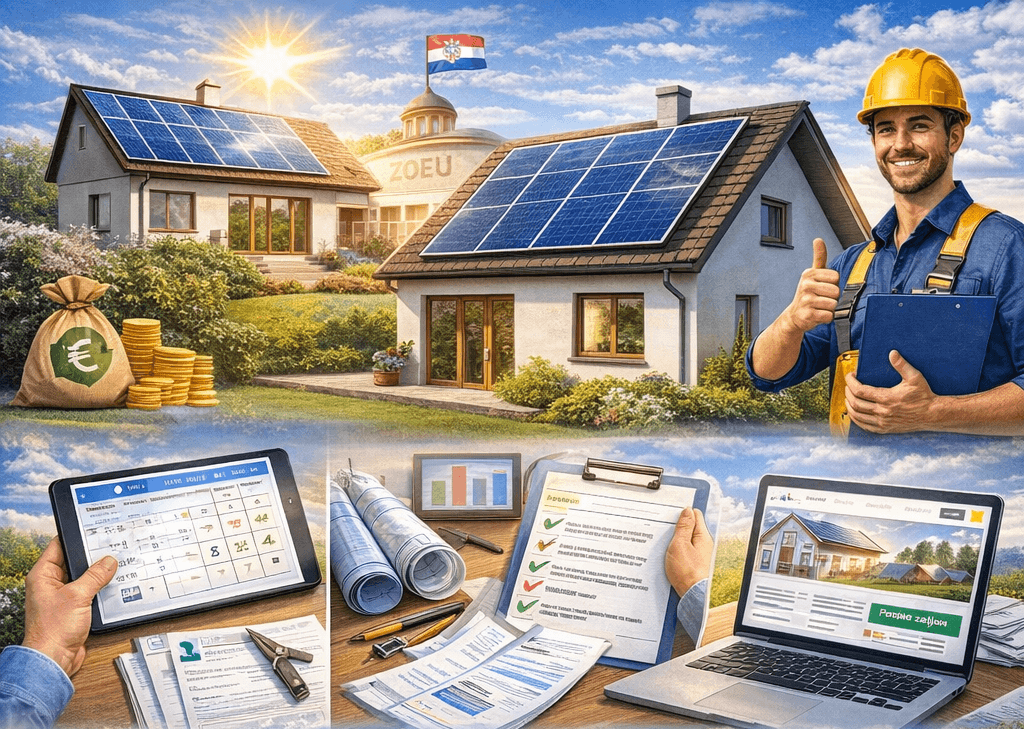 Poticaji i administracija za solarnu elektranu u Hrvatskoj (2026.): Kako do bespovratnih sredstava i koje dokumente trebate