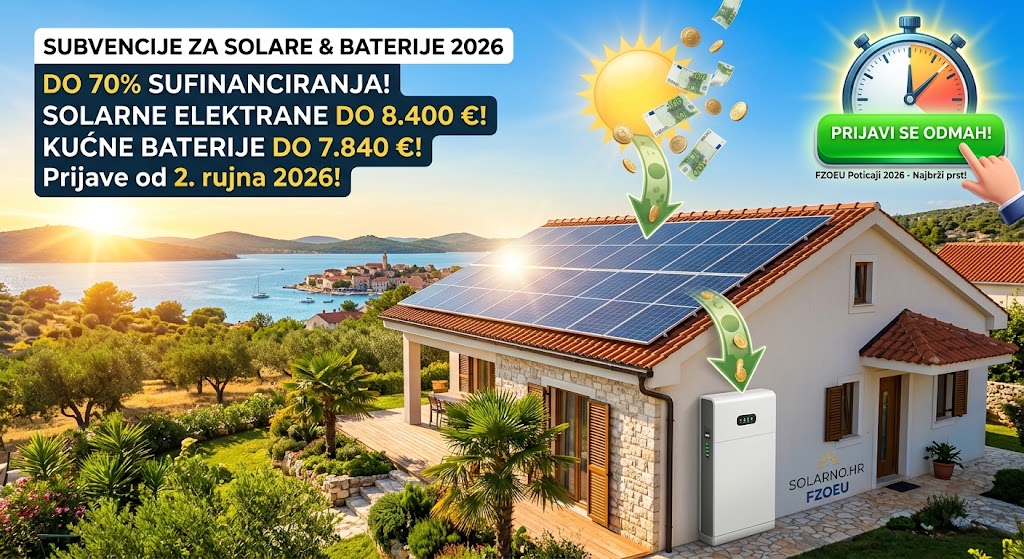 FZOEU Poticaji za solarne elektrane 2026: Osigurajte do 8.400 €! | Solarno.hr