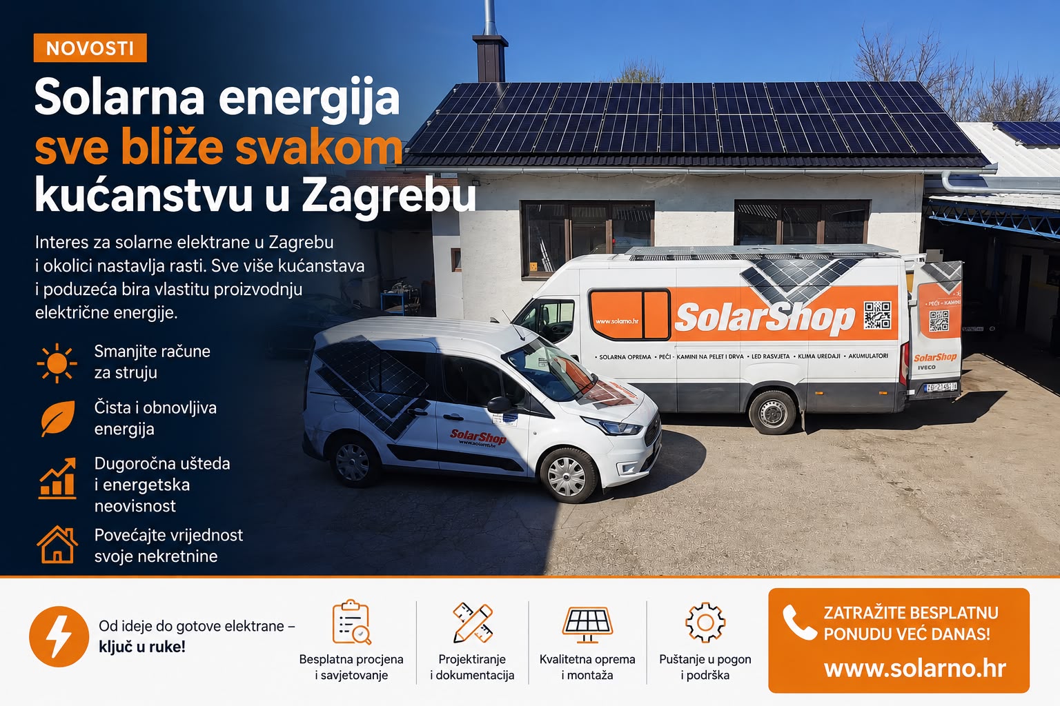 Novi solarni projekt u Zagrebu potvrđuje sve veći interes za obnovljive izvore energije