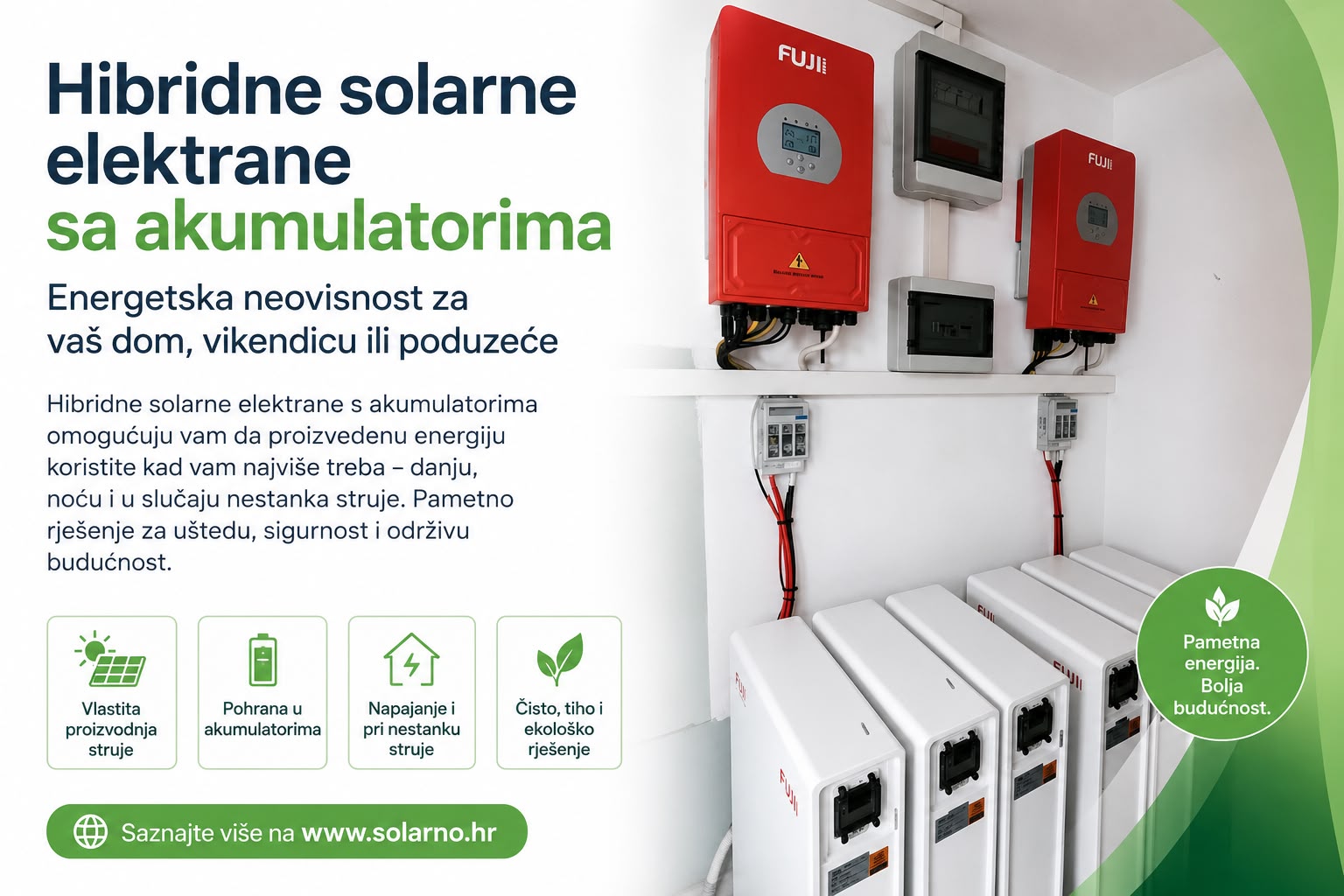 Hibridna solarna elektrana s akumulatorima – maksimalna ušteda i energetska neovisnost