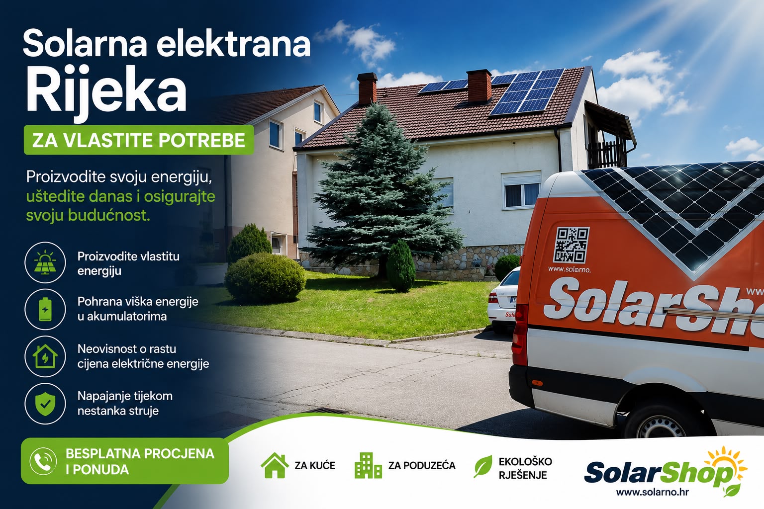 Solarna elektrana Rijeka za vlastite potrebe – proizvodite vlastitu električnu energiju