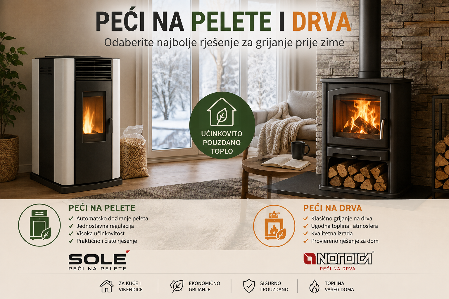 Peći na pelete i drva – kako odabrati najbolju peć za grijanje prije zime