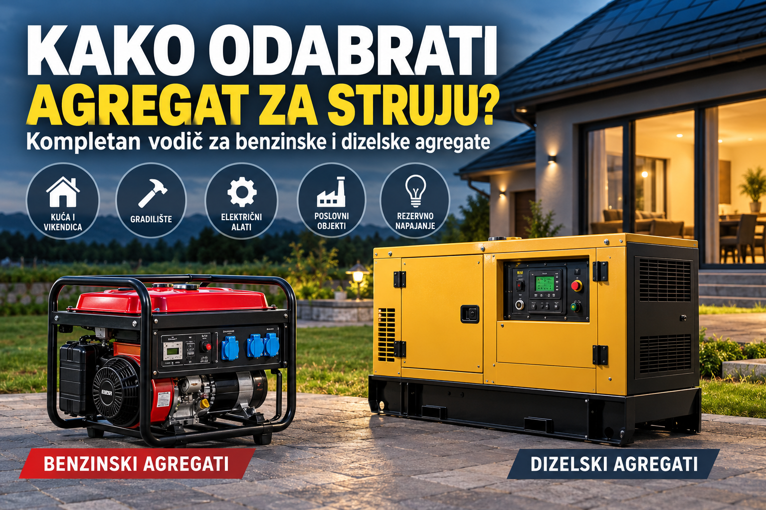 Kako odabrati agregat za struju? Kompletan vodič za benzinske i dizelske agregate