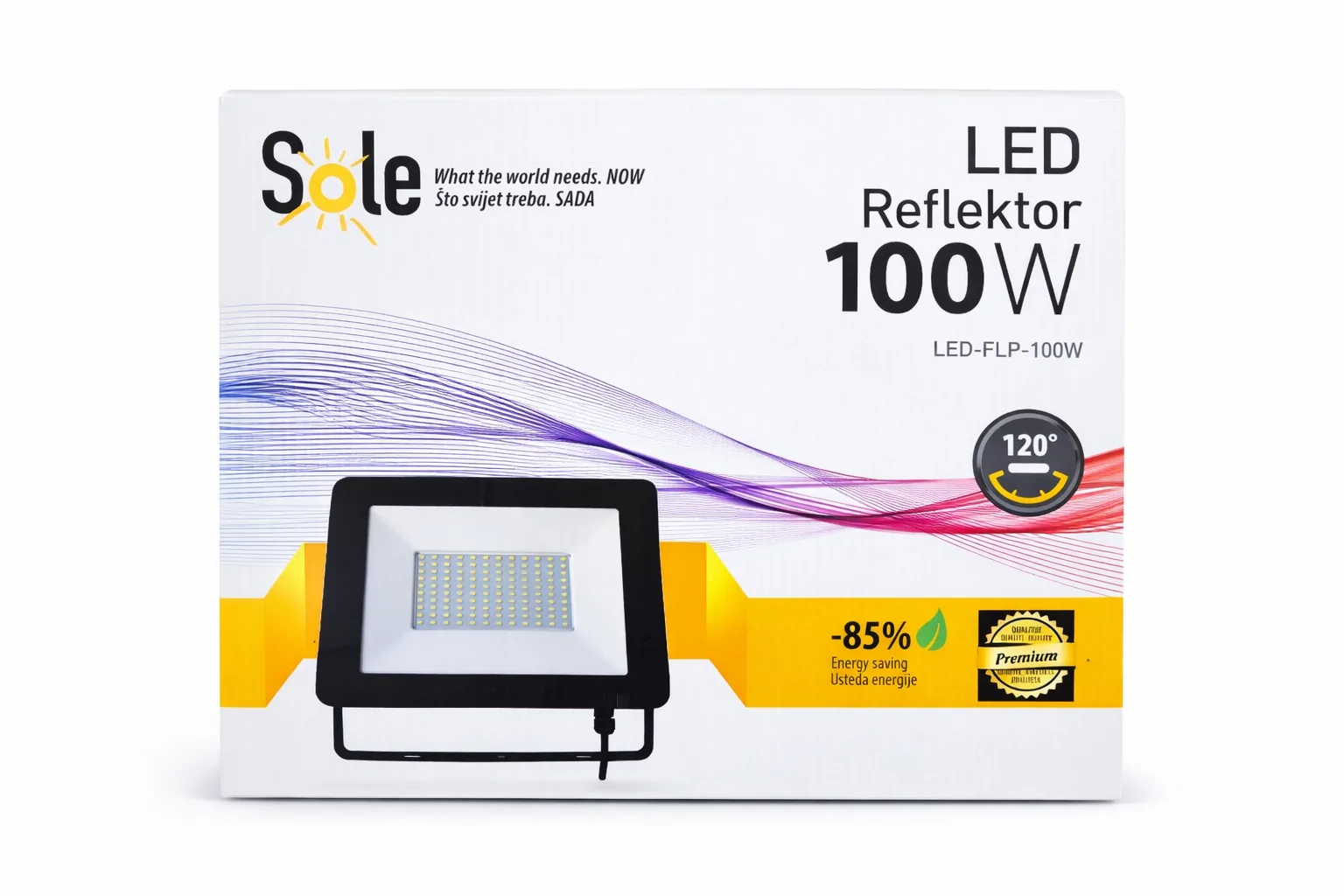 Sole LED reflektor  FLP 100W 4000K-4500K