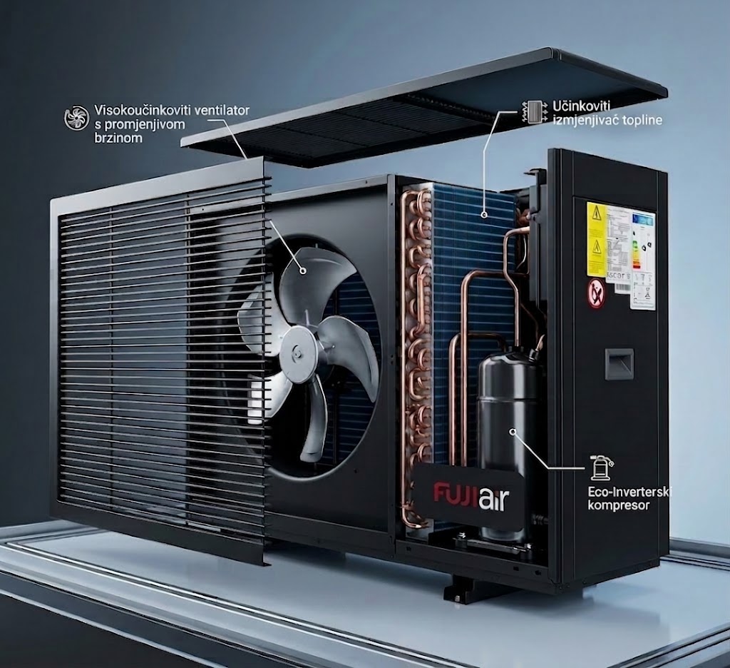FUJI Air AIR 12kW, visoko temperaturna dizalica topline monofazna - Image 4
