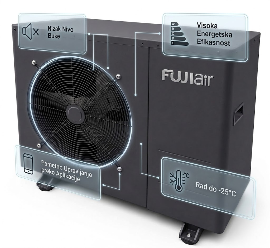 FUJI Air dizalica topline BLN-012TA1 EVI, 13kW, monofazna MONOBLOK - Image 4