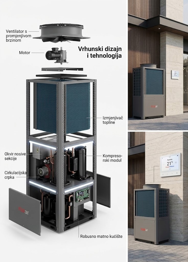 FUJI Air BLN050TC3 50kW visoko temperaturna dizalica topline trofazna  - Image 4