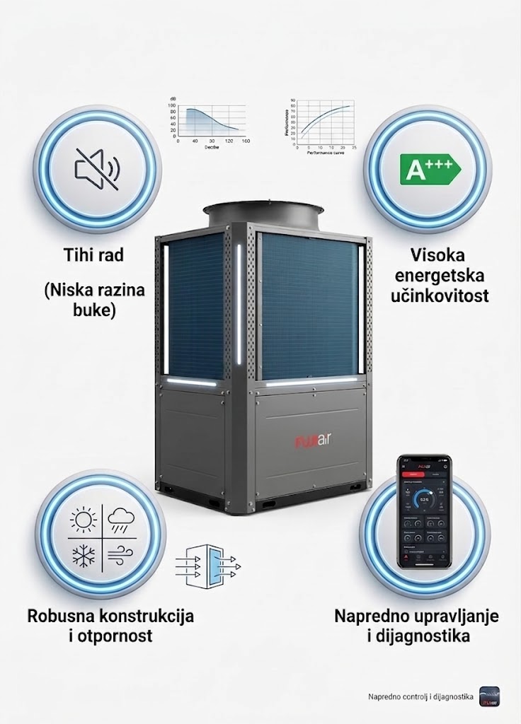 FUJI Air BLN050TC3 50kW visoko temperaturna dizalica topline trofazna  - Image 5