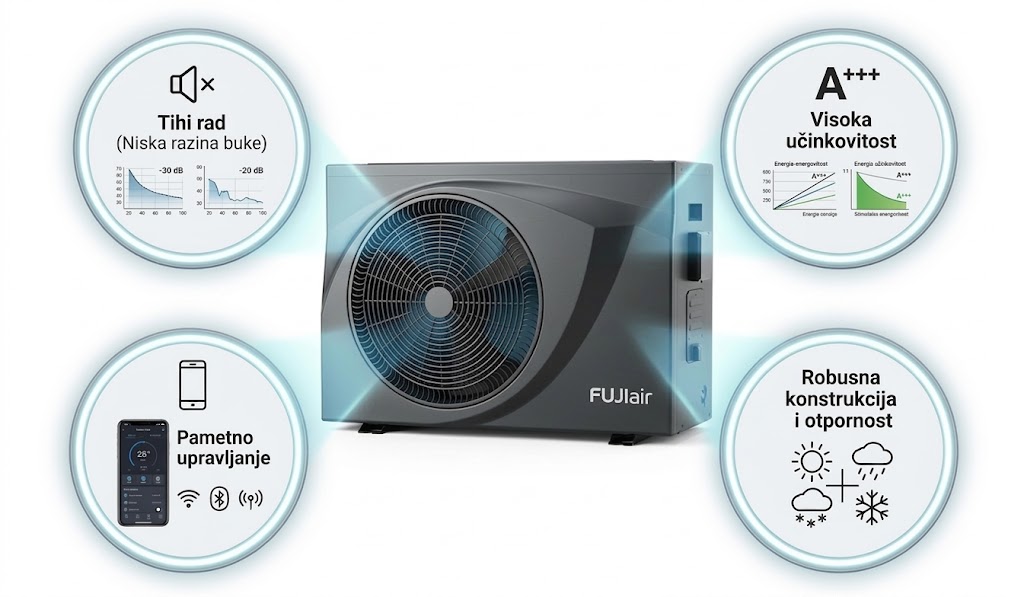 Fuji air dizalice topline za bazene YC-025TA1 25kW trofazna - Image 4