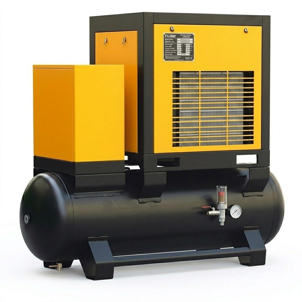 FUJI vijčani kompresor za zrak 7,5kW 4u1(kompresor,spremnik zraka 260L,rashladni sušač,sustav filtriranja) - Image 2