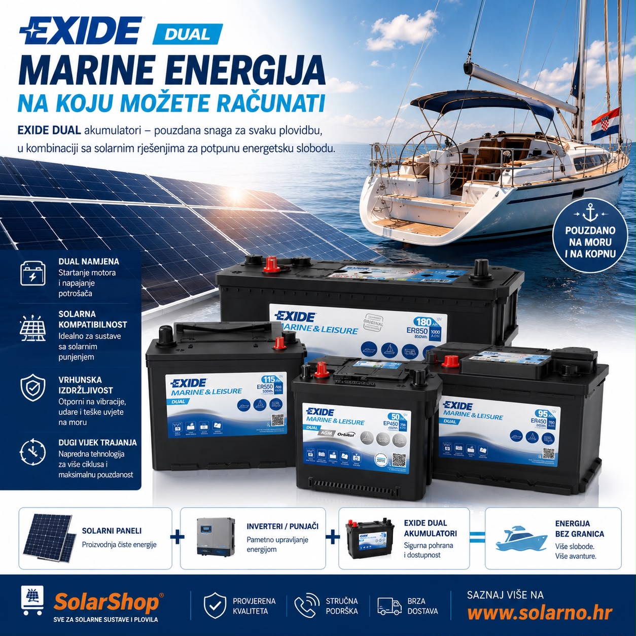 EXIDE DUAL AGM 12V – 95Ah (EP800) - Image 4