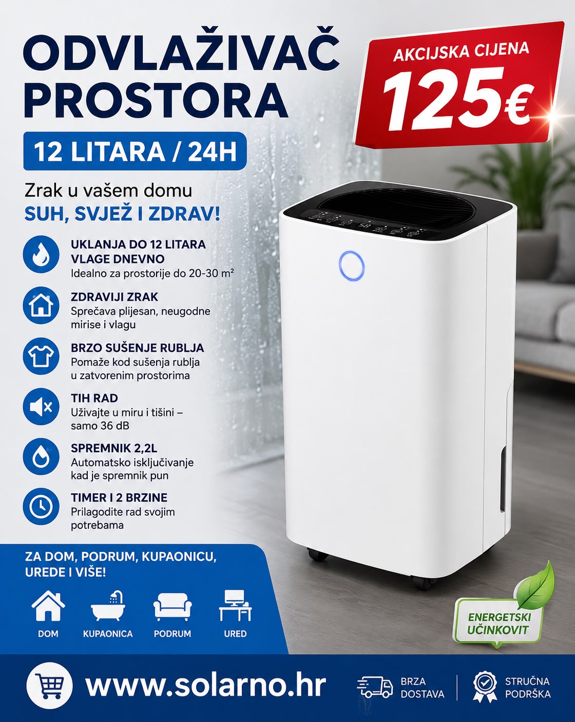 Odvlaživač zraka FUJIAIR KATANA 12L isušivači zraka - Image 2