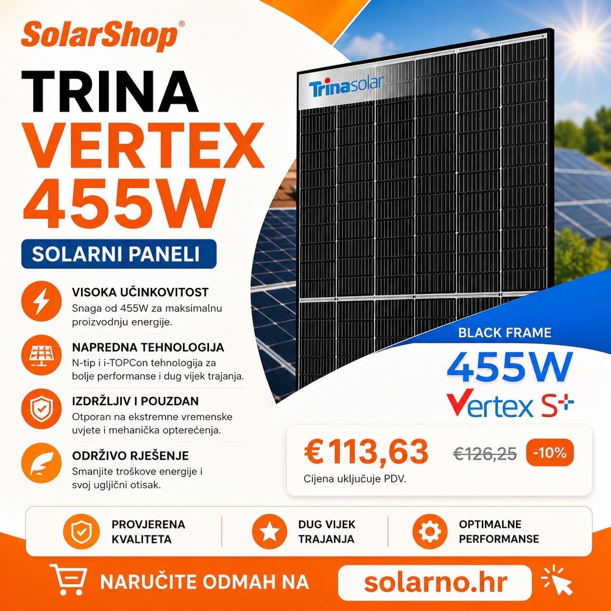 TRINA Vertex 455W Solarni Paneli - Image 2