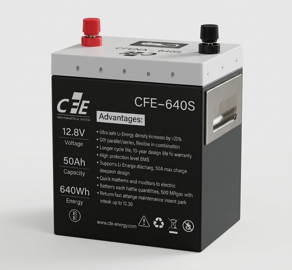 CFE LFP Li-Ion baterija 12.8V / 50Ah CD 640S akumulator solarni