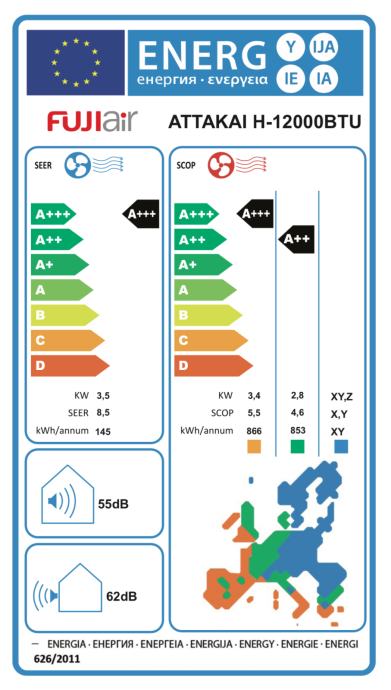 Fuji Air ATTAKAI 3.5kW klima uređaj INVERTER - Image 3