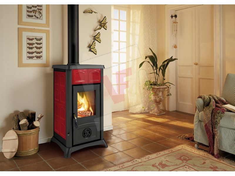 NORDICA peć na drva GEMMA CERAMICA ELEGANCE - bordo - Image 2