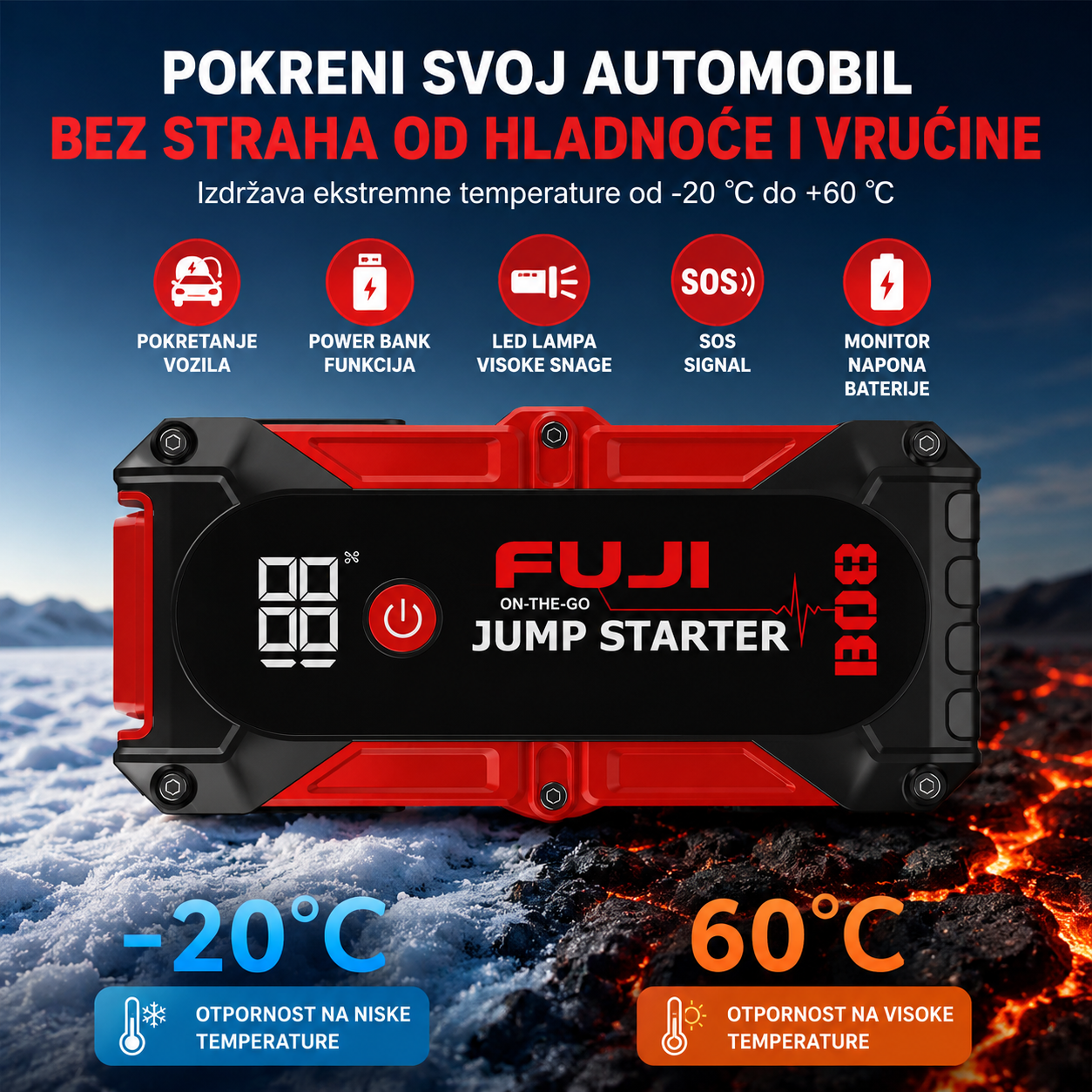 FUJI Auto Starter prijenosni 12V 500A - Image 4