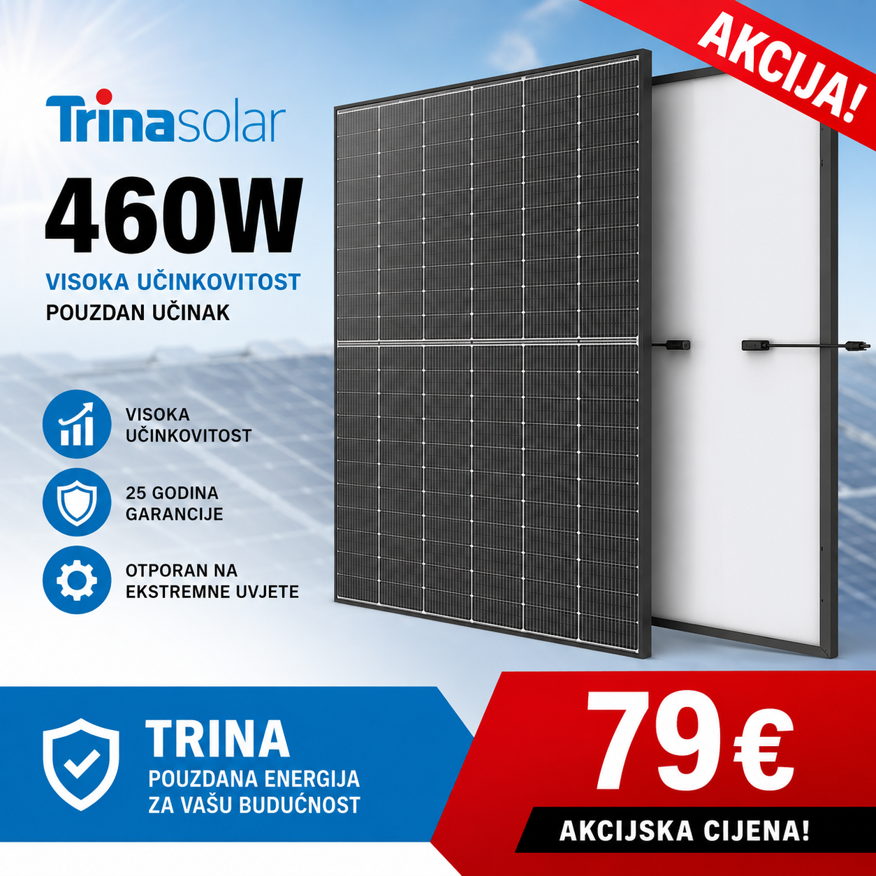 TRINA Vertex 460W Solarni Paneli OUTLET Buzin