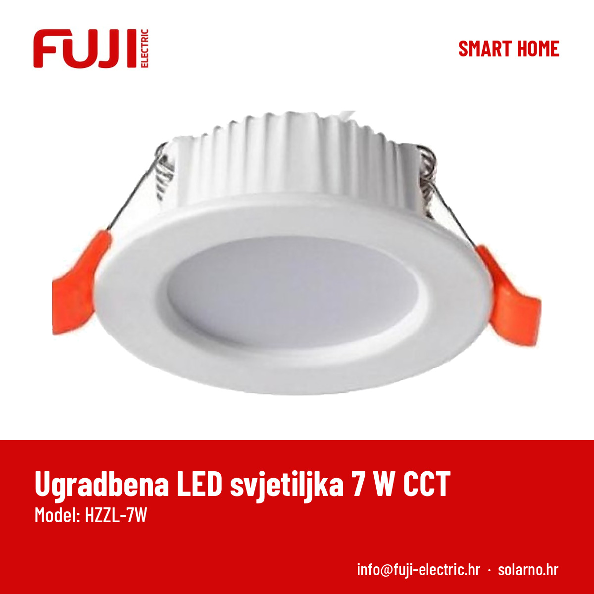 FUJI ugradbena LED svjetiljka 7 W CCT - Image 2
