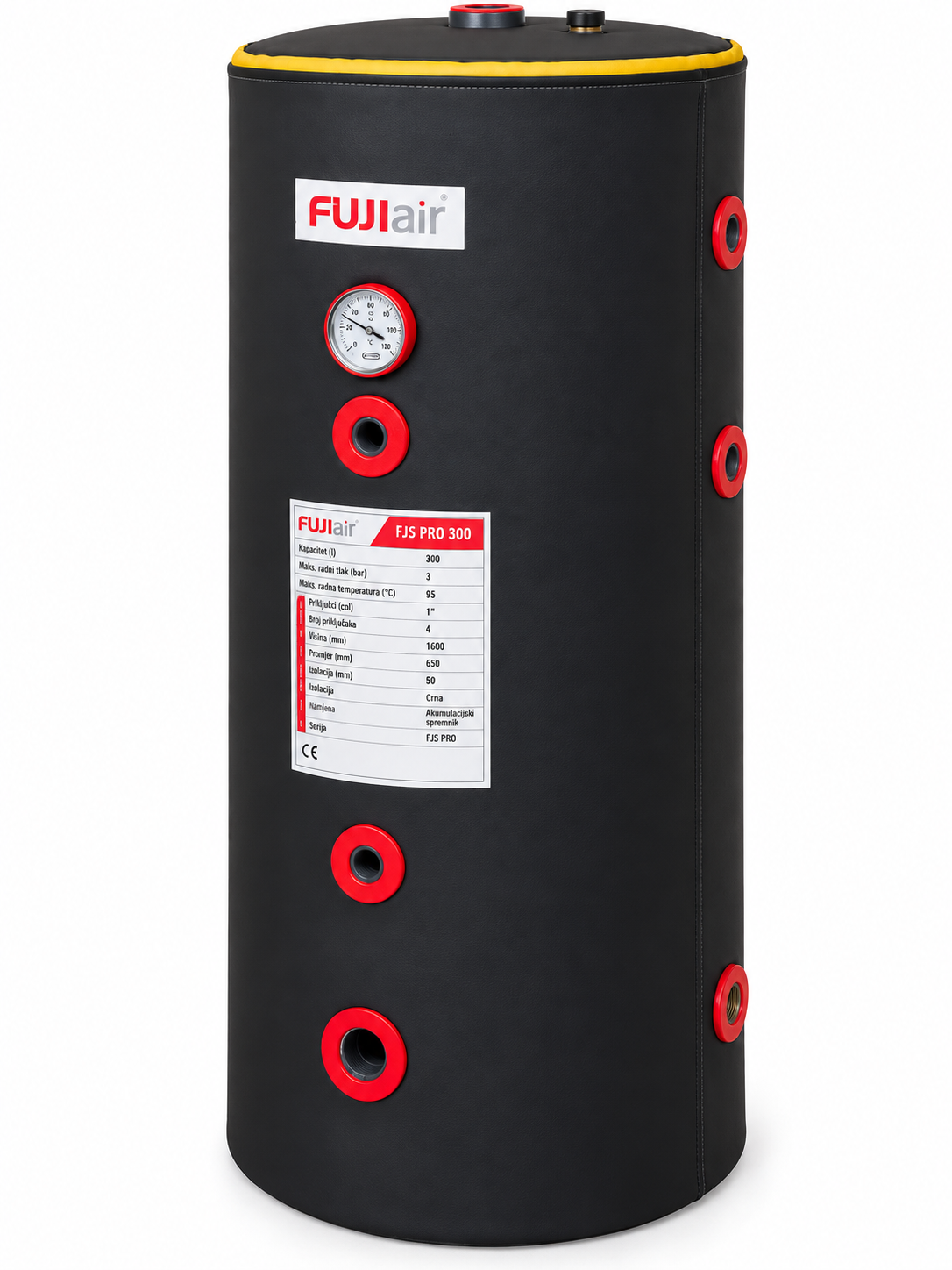 FUJI Air FJS PRO 300 spremnik potrošne tople vode 300L s izmjenjivačem za dizalicu topline