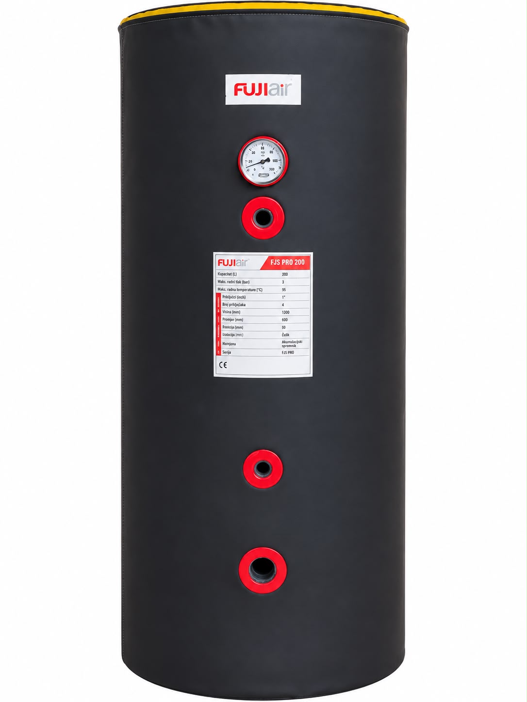 FUJI Air FJS PRO 200 spremnik potrošne tople vode 200L s izmjenjivačem za dizalicu topline